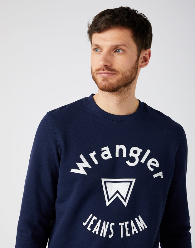 WRANGLER CREW SWEAT MĘSKA BLUZA KLASYCZNA NAVY W6M8HY114 112141491