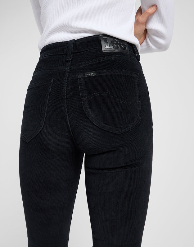 DAMSKIE SPODNIE MATERIAŁOWE LEE BREESE BOOT BLACK 112370934