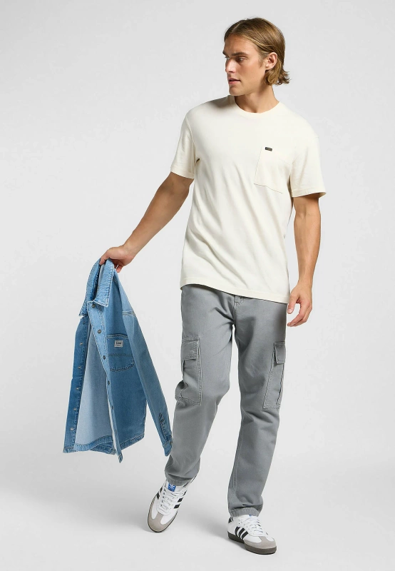 MESKIE SPODNIE LEE CARGO PANT HD LEE GRAY 112364176