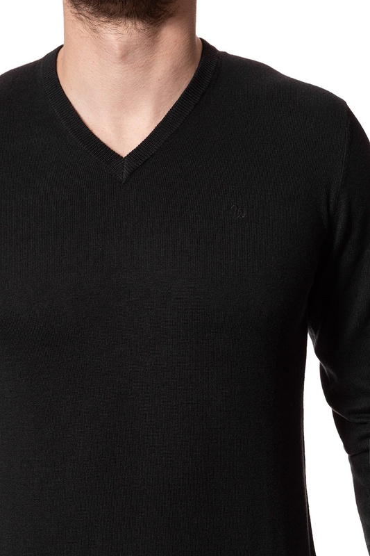 WRANGLER V NECK KNIT BLACK W85684Q01