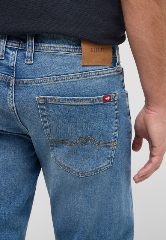 Męskie Spodnie jeansowe Mustang Style Denver Straight Denim Blue 1017444 5000 583