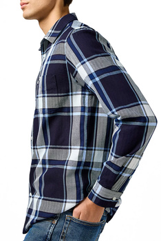 MESKA KOSZULA WRANGLER 1 PKT SHIRT LARGE INDIGO PLAID 112362898