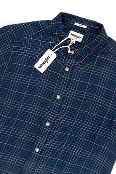 KOSZULA MĘSKA KRÓTKI RĘKAW WRANGLER SS 1PKT SHIRT NAVY W5881OR35 112129598