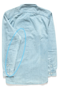 LEE RIVETED SHIRT HEATHER BLUE L66IPLLI 112116452