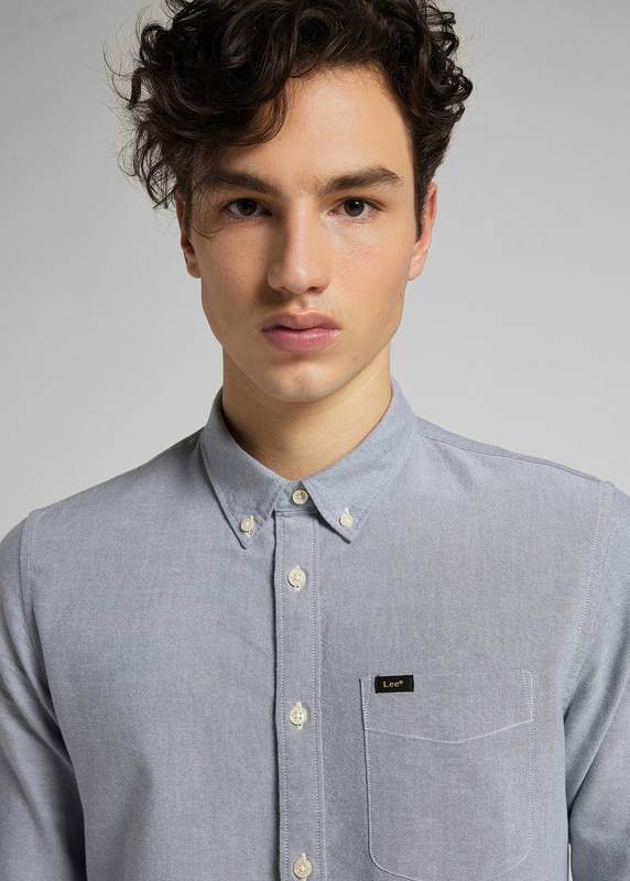 MĘSKA KOSZULA MATERIAŁOWA LEE BUTTON DOWN CLOUD BURST GREY L880KUJE 112123233