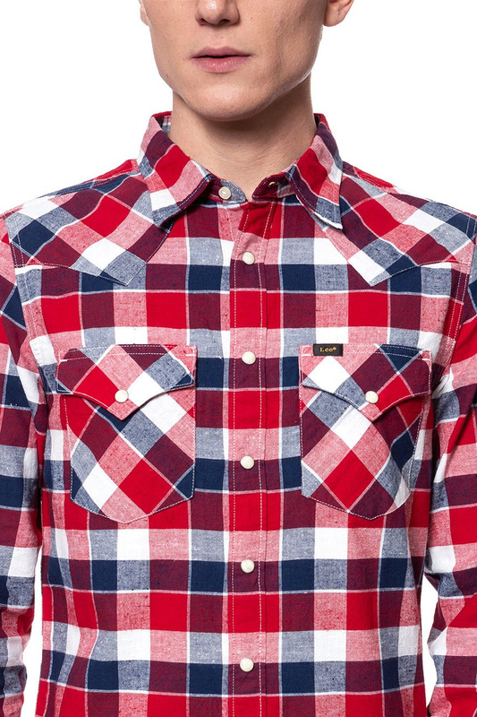 KOSZULA LEE WESTERN SHIRT BRIGHT RED L643NVEF 112115388