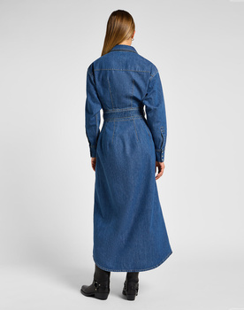 LEE DAMSKA SUKIENKA JENSOWA BELTED WESTERN DRESS BLUE FUSION 112357937 LI19015514
