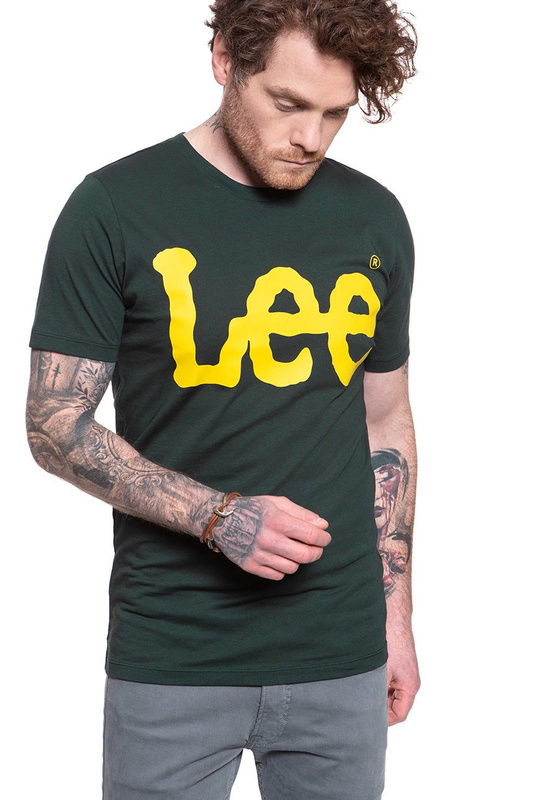 LEE T SHIRT LOGO TEE DK BOTTLE GREEN L62AAIBB 112114440