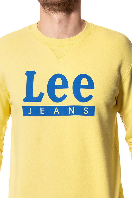 BLUZA MĘSKA LEE BASIC GRAPHIC CREW YELLOW SIGN L80TJBLN 112121527