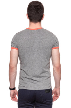 KOSZULKA WRANGLER LOGO RINGER TEE GREY MARL W7B68FQVB 112131531