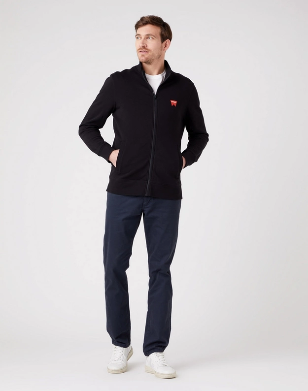 WRANGLER FUNNEL NECK ZIP MĘSKA BLUZA ROZPINANA LOGO W663HA100 112320250