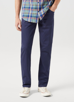 WRANGLER GREENSBORO MĘSKIE SPODNIE MATERIAŁOWE CHINO CHINOSY DARK NAVY 112350802 W15Q018200