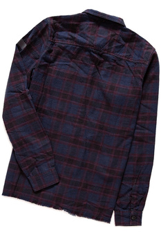 LEE FRAYED HEM SHIRT DEEP PLUM L49XFNDS