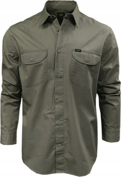 LEE WORKER SHIRT RELAXED FIT MĘSKA KOSZULA MATERIAŁOWA UTILITY GREEN L68HDNNG 112117122