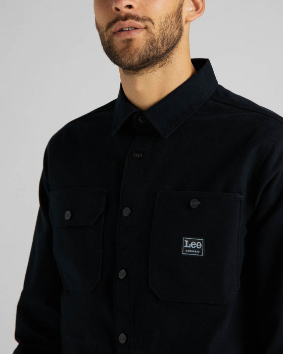 LEE BOX POCKET OVERSHIRT BLACK L68LLX01 112117190