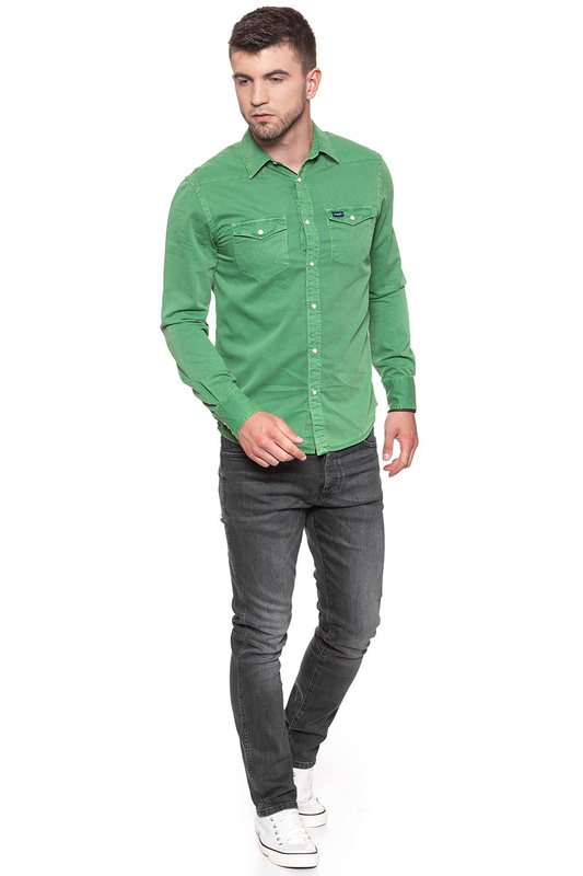 WRANGLER WESTERN SHIRT FAIRWAY GREEN W5965MV1Q
