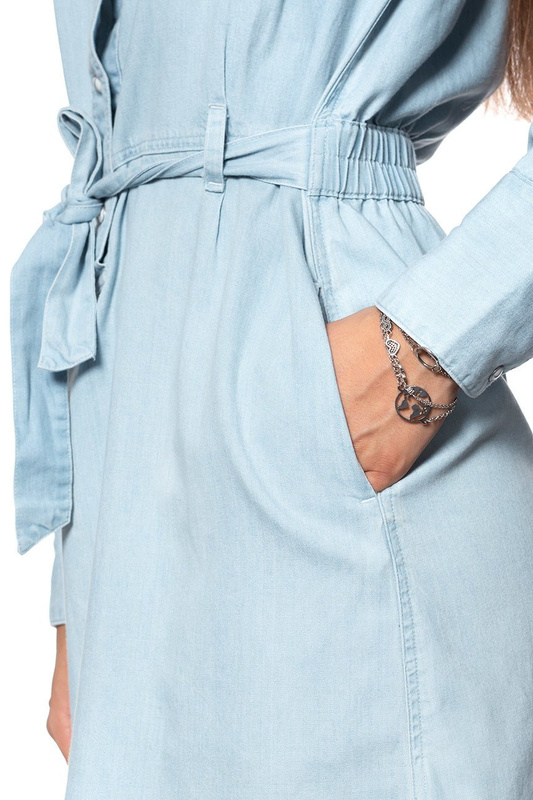 DAMSKA SUKIENKA LEE DENIM DRESS FADED BLUE L50ZBISQ 112111459