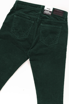 DAMSKIE SPODNIE SZTRUKSOWE WRANGLER SLIM GREEN NIGHT W28LEK18P 112128382
