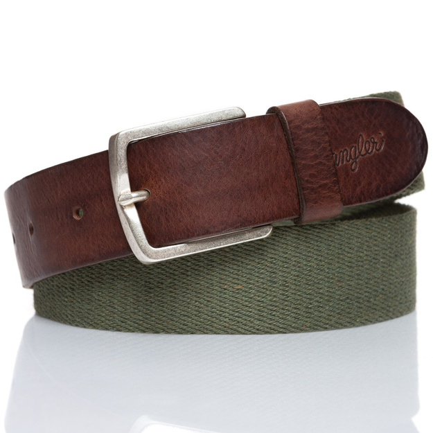 PASEK WRANGLER CANVAS BELT ARMY GREEN W0B3389V7 112125519