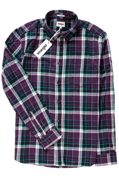 KOSZULA WRANGLER LS 1PKT BUTTON DOWN PURPLE PENNANT W5874T2WT 112129587