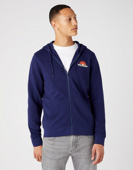 WRANGLER ZIP THRU RAINBOW MĘSKA BLUZA ROZPINANA LOGO MEDIEVAL BLUE W6J0ILX9I 112146207
