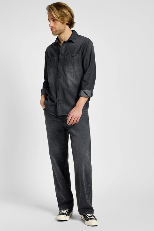 MESKA KOSZULA LEE WORKER SHIRT 2.0 GRANITE WASH 112355651