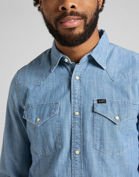 LEE REGULAR WESTERN MĘSKA KOSZULA JEANSOWA NAVY L66WNS35 112145395