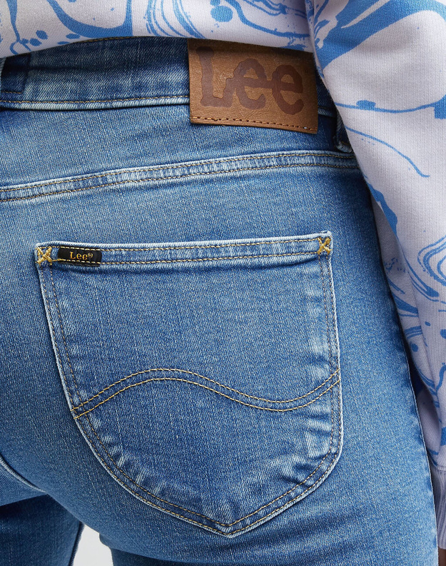 LEE ELLY DAMSKIE SPODNIE JEANSOWE JEANSY DŻINS SHREDDER BLUE L305GUB35 112330545
