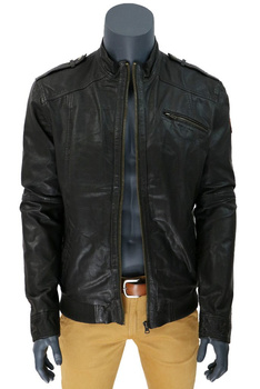 WRANGLER LEATHER JACKET DARK BROWN W4449ZI82      $    