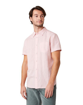 KOSZULA MĘSKA WRANGLER SS 1PKT SHIRT SILVER PINK W5J7LOXTU 112130192
