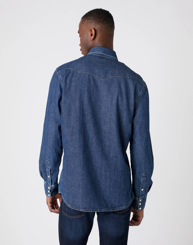 MĘSKA KOSZULA JEANSOWA WRANGLER 27MW ICON SHIRT GOOD DAY W5MS1W106 112130237