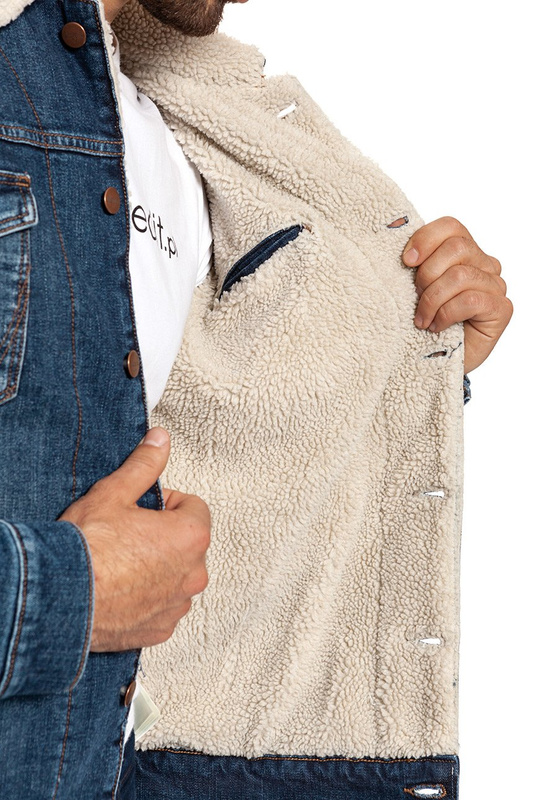 WRANGLER SHERPA JACKET BLUE NOTE W443XG96H