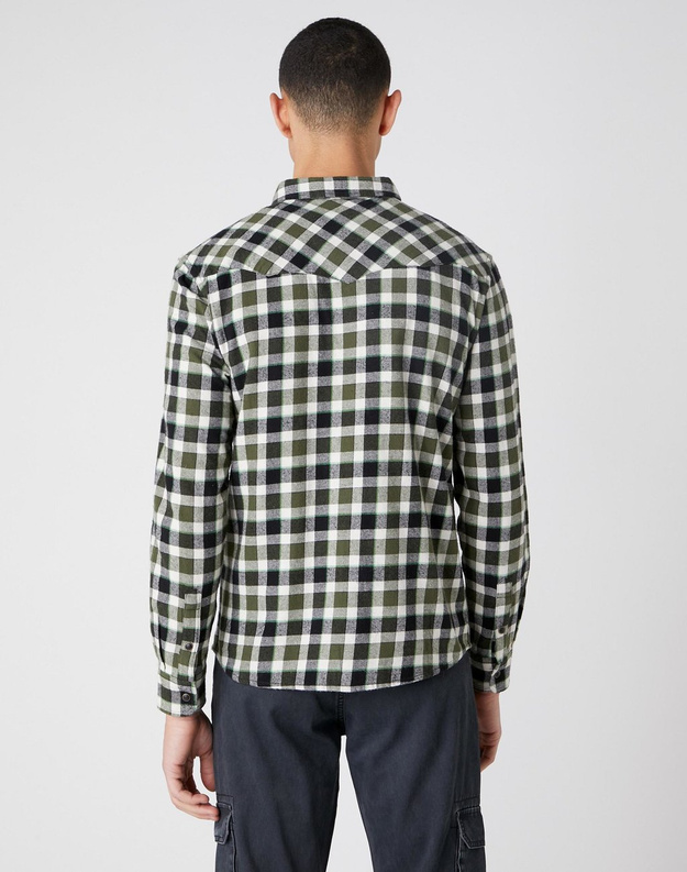 WRANGLER LS WESTERN SHIRT MĘSKA KOSZULA ABSINTHE GREEN W5ADT2XQZ 112130094