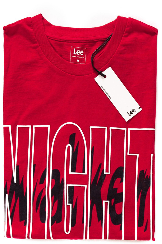 LEE T SHIRT NIGHT WALKER TEE BRIGHT RED L62TREEF 112114848