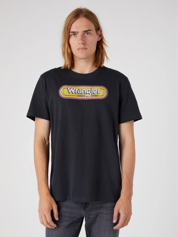 WRANGLER MĘSKA KOSZULKA WRANGLER BRANDED TEE FADED BLACK 112331867