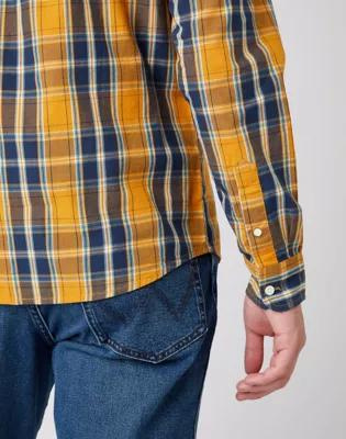 MĘSKA KOSZULA W KRATE WRANGLER LS 1PKT SHIRT INCA GOLD W5A14MXEN 112141417
