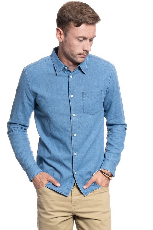 WRANGLER LS 1 PKT SHIRT INDIGO W5A9LO452 112130085