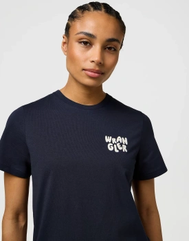 DAMSKA KOSZULKA WRANGLER SIGN OFF TEE DARK NAVY 112370764