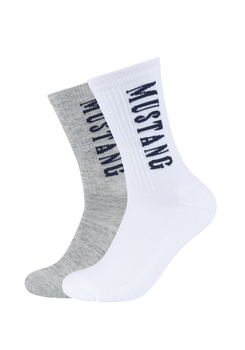2 pack Skarpety MUSTANG SZARE-BIAŁE MU31037 - 9304