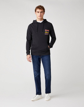 MĘSKA BLUZA WRANGLER HOODIE FADED BLACK W6E6IOXV6 112130731