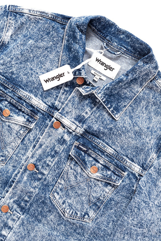 KURTKA JEANSOWA WRANGLER REGULAR JACKET GLACE BLUE W443FK18A 112128860
