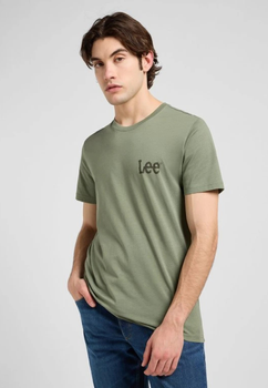 MESKA KOSZULKA  LEE MEDIUM WOBBLY LEE TEE OLIVE STONE 112370505