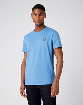 MĘSKI T-SHIRT WRANGLER SS SIGN OFF TEE RIVIERA BLUE W7C07D37S 112141532