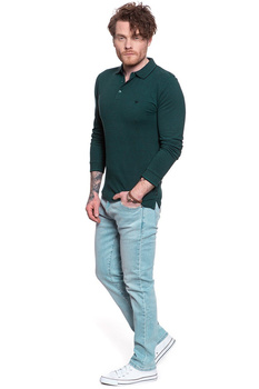 POLO WRANGLER LS REFINED POLO DE TEAL GREEN W 746KHG03 112131098