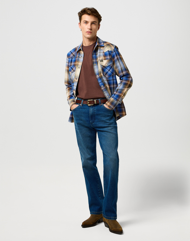 MESKI PASEK WRANGLER WESTERN BELT BROWN 112372623