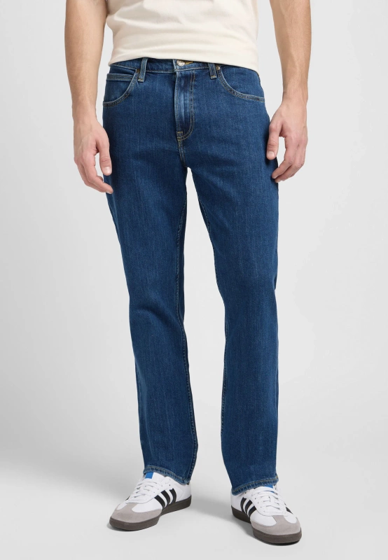 MESKIE SPODNIE JEANSOWE LEE BROOKLYN STRAIGHT MID STONEWASH 112144036