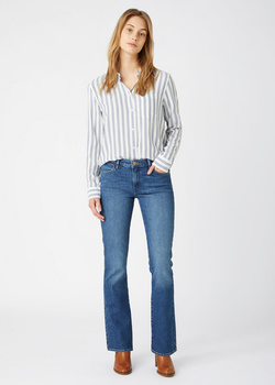 WRANGLER BOOTCUT DAMSKIE SPODNIE JEANSOWE Air Blue W28BJX386 112141274