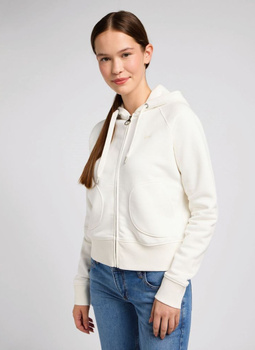 DAMSKA BLUZA LEE ZIP THROUGH HOODIE ECRU 112350174