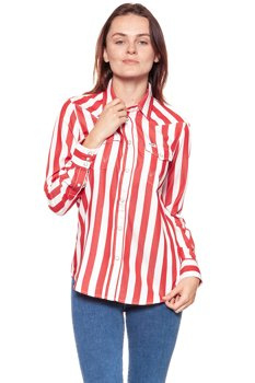 KOSZULA WRANGLER OVERSIZED WESTERN SH FORMULA RED W5242SKWO 112129376