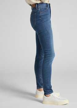 LEE SCARLETT HIGH DAMSKIE SPODNIE JEANSOWE JEANSY MID COPAN L626DUIW 112114163